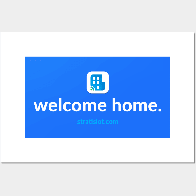 Welcome Home White Logo Wall Art by STRATIS IoT